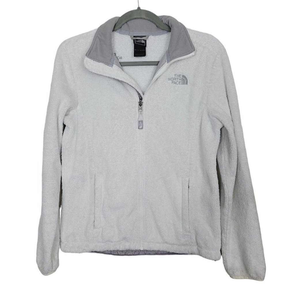 The North Face Sz Small AAHY Osito Silken Fleece Jacket Off White Gray READ